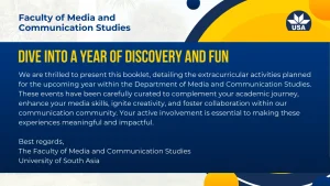 Media and Communication Studies Event Calendar 2024-25