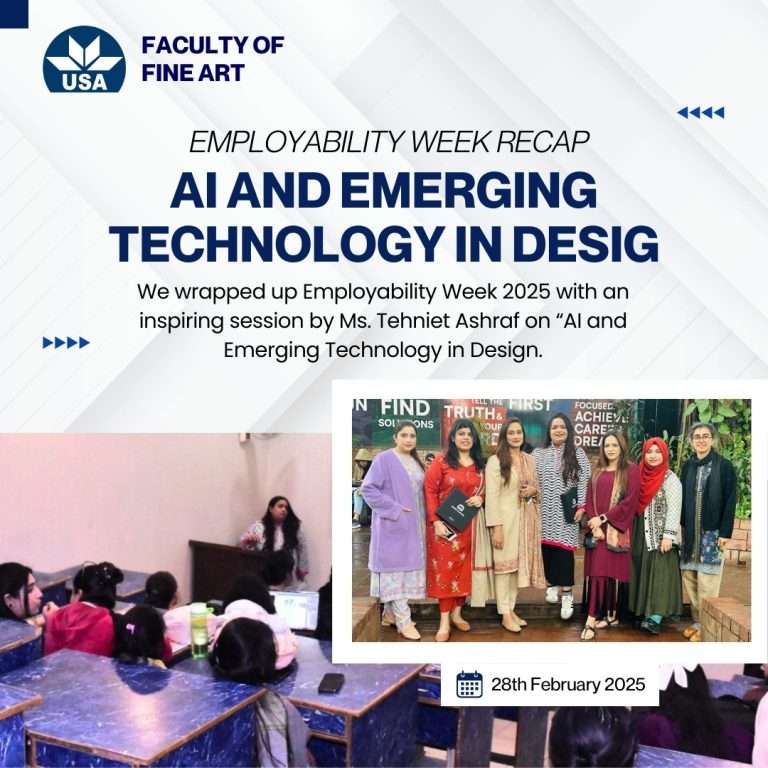 Ms. Tehniet Ashraf Concludes Employability Week 2025 with Insightful Session on AI in Design